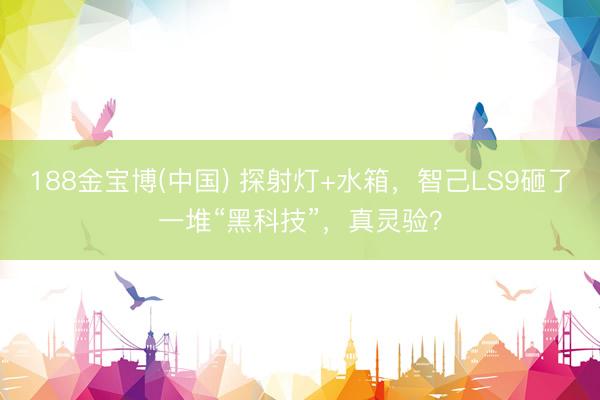 188金宝博(中国) 探射灯+水箱,智己LS9砸了一堆“黑科技”,真灵验?