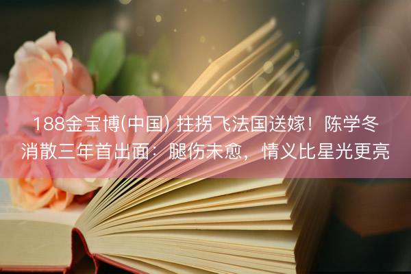 188金宝博(中国) 拄拐飞法国送嫁！陈学冬消散三年首出面：腿伤未愈，情义比星光更亮
